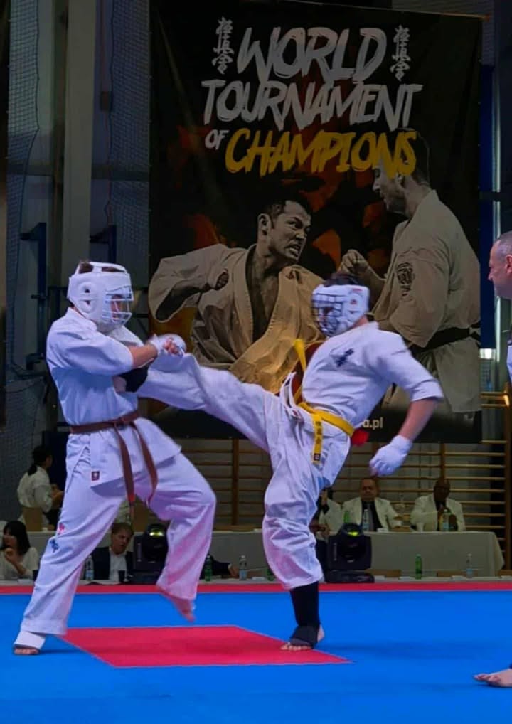 Oskar Białek i Maksymilian Moskal na podium turnieju karate IKO NAKAMURA POLISH OPEN